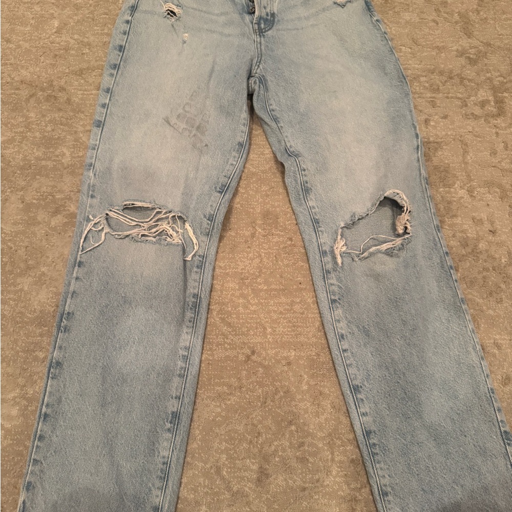 Distressed Light Blue Women's Jeans